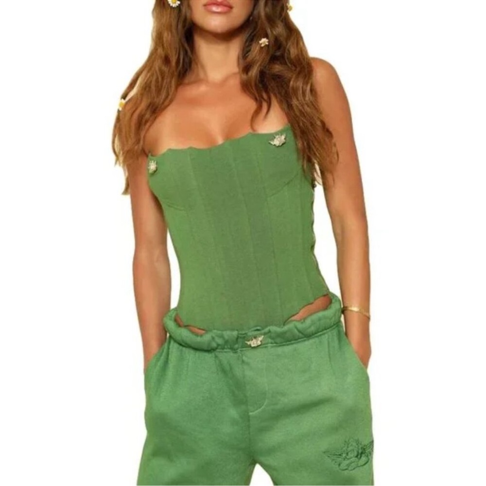 Brand New Boys Lie Corset Top With Extra Snap On Buttons